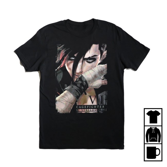 Official League Of Legends Violet Cage Fighter New Tee - League Of Legends