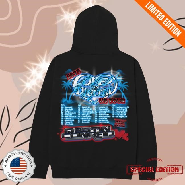 Official Destin Conrad Love On Digital Tour Pullover Hoodie W/ Dates DestinConrad Official Destin Conrad Merch Store Love On Digital Tour Pullover Hoodie W/ Dates DestinConrad