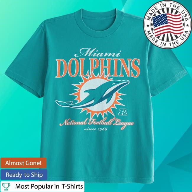Official Abercrombie And Fitch Clothing Miami Dolphins Vintage-Inspired Graphic Tshirt NFL by Abercrombie