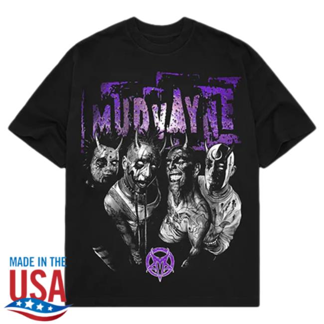 Official Mudvayne Merch Mutatis Purple Mudvayne Tshirt