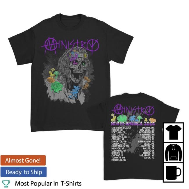 Mushroom 2024 Tour New Shirt (Black) Official Ministry Merch