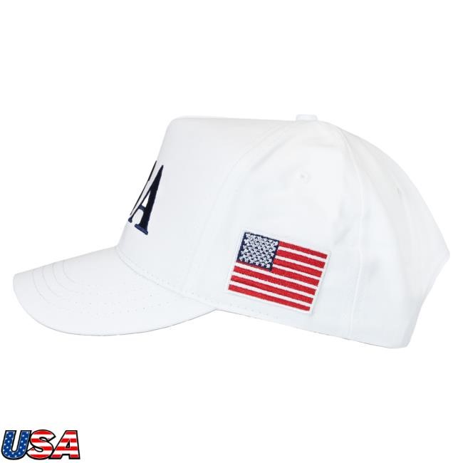 Official Donald Trump Merch Store USA 45-47 Cap White Official Donald Trump Merch Store USA 45-47 Hat White