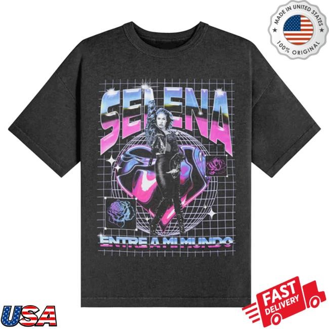 Selena Quintanilla Merch Neon Entre A Mi Mundo Hot Shirt