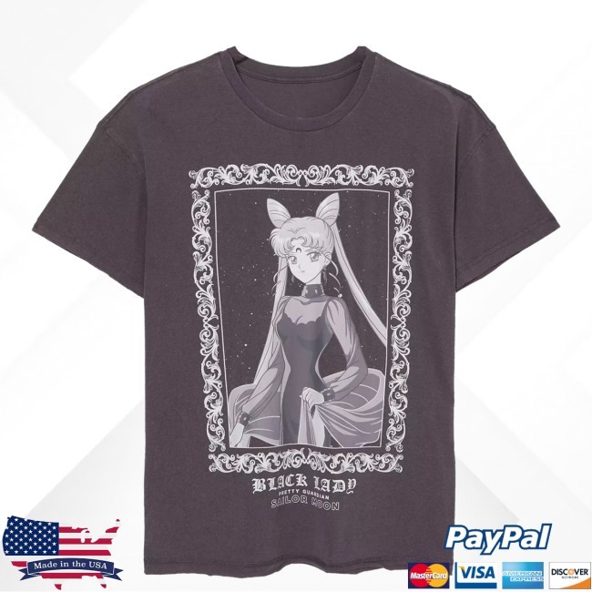 Official Hybrid Apparel Black Lady Portrait Shirt Sailor Moon