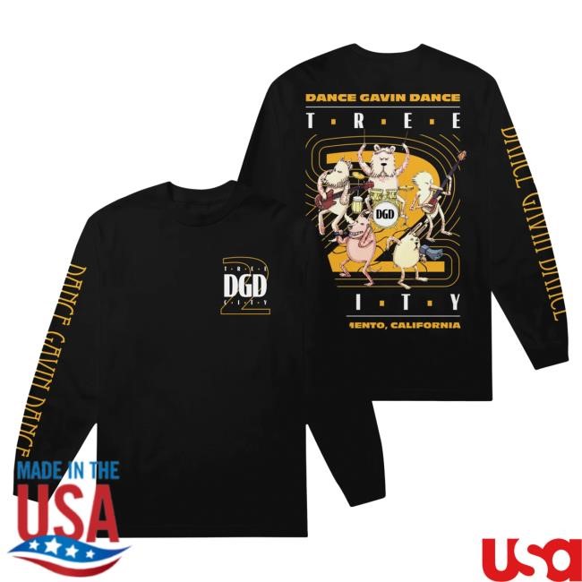 Official Dance Gavin Dance Merch Tree City 2 Black LS DanceGavinDance