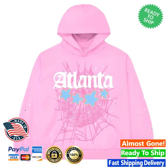 Official Sp5der Clothing Apparel Sp5der Atlanta Sweatshirt Pink Sp5der Merch Store Shop