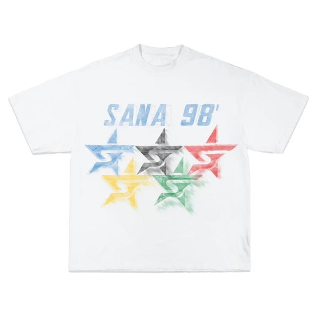 Official Sana Detroit Store Olympic Star Attractive Shirt - White SanaDetroit
