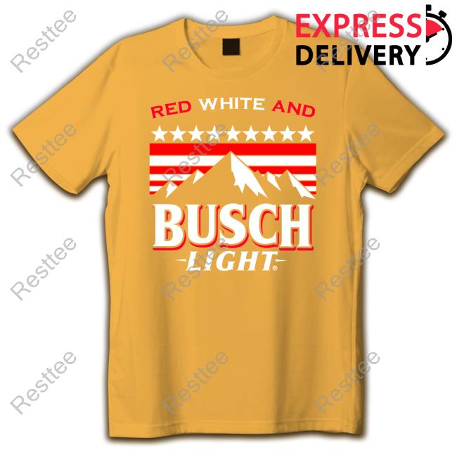 Official Busch Light Red White And Busch Light Mountains Shirts
