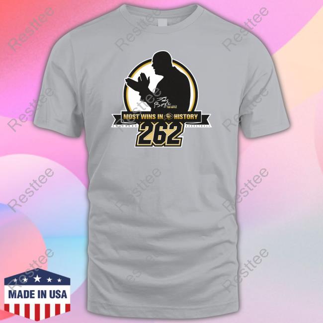 Official Tad Boyle 262 Most Wins In Colorado Basketball History T Shirt