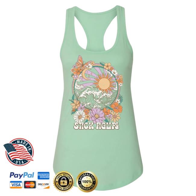 Stick Figure Women's Coastal Harmony Tank (Seafoam Green) Shirt Stick Figure Merch Store Official