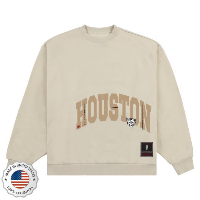 Official Travis Scott Utopia Merch Store CJ X M&N X UNIVERSITY OF HOUSTON Pullover Hoodie Travis Scott Apparel Clothing TravisScott