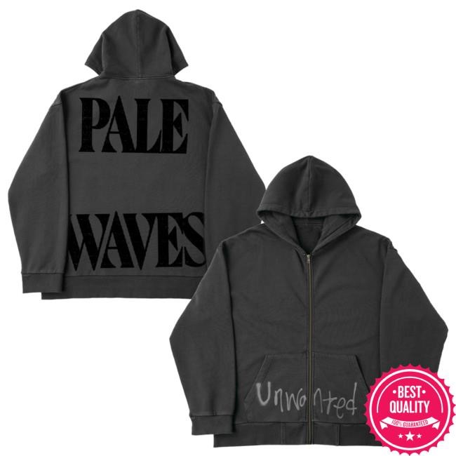 Pale Waves Unwanted Vintage Black Zip Hoodie
