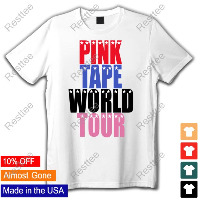 Lil Uzi Vert Wearing Pink Tape World Tour Hooded Sweatshirt
