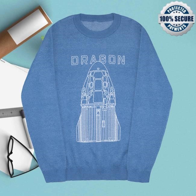 Official Spacex Store Merch Unisex Dragon Crewnecks