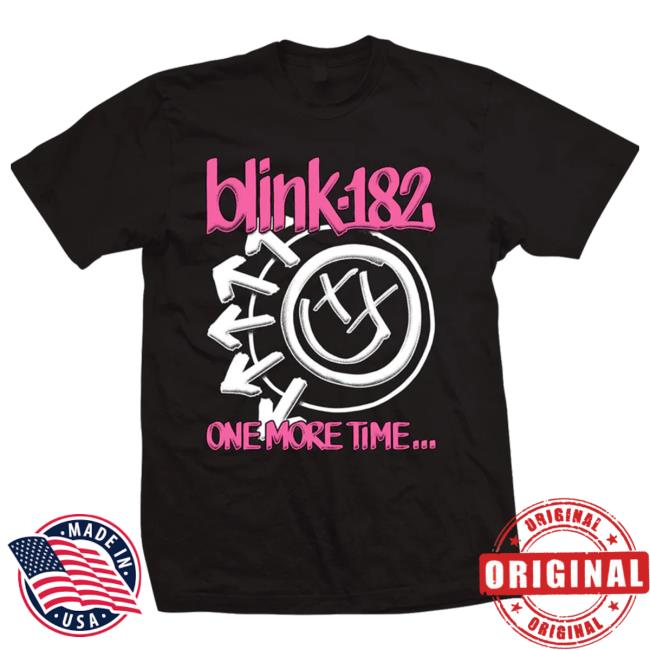 Official Blink-182 Shop Store Merch One More Time Logo T-Shirts