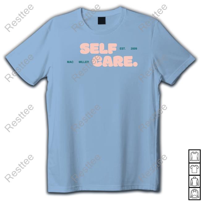 Mac Miller Self Care Blue Hooded Sweatshirt