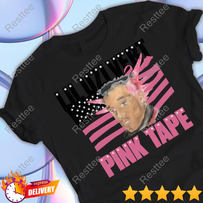 Lil Uzi Vert Merch Pink Tape Black Portrait T-Shirt