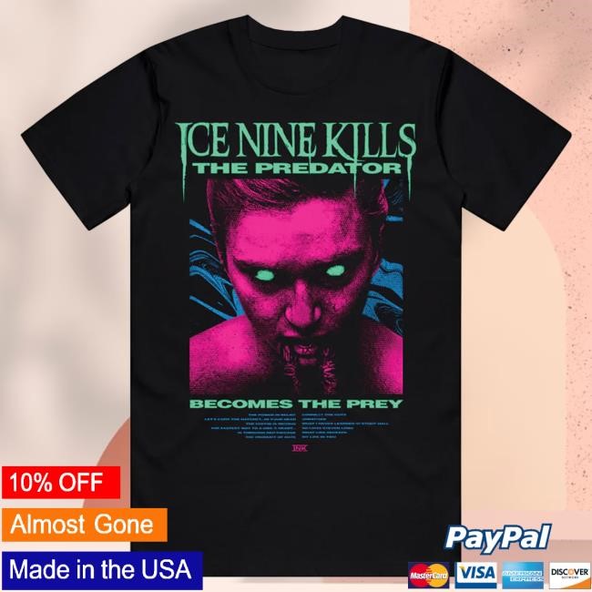 Official Ice Nine Kills Merch Store The Predator Shirt 2024 Ink Merch IceNineKills