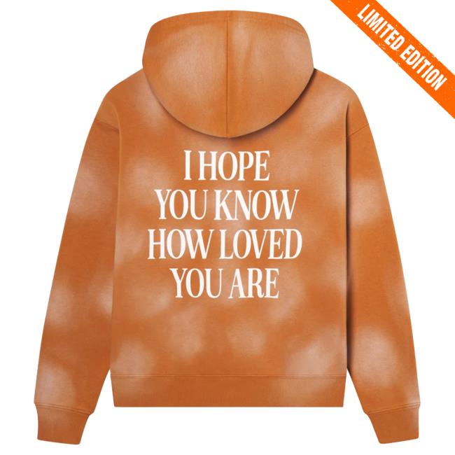 Official Elevated Faith Clothing I Hope You Know Orange Unisex Hooded Sweatshirt