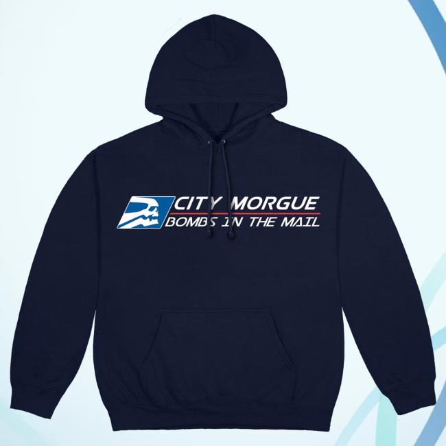 Official City Morgue Merch Store Shop Bombs In The Mail Courier Pull Over Hoodie CityMorgue