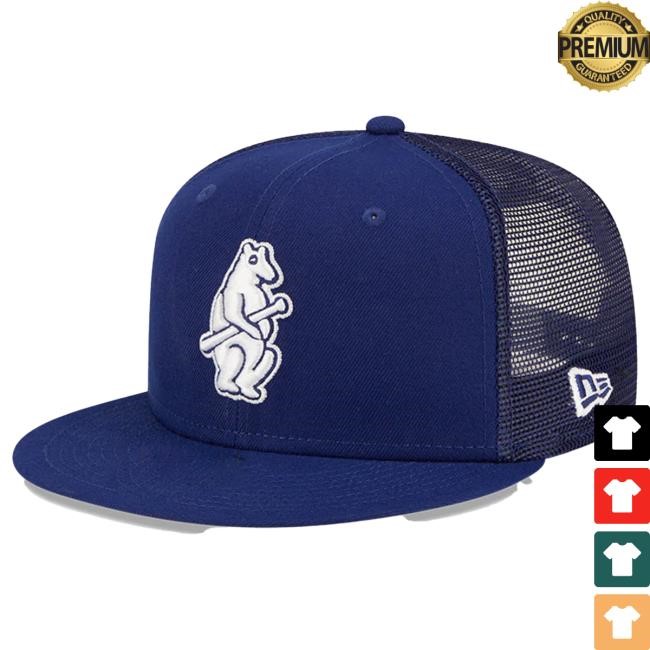 Chicago Cubs Navy 1914 Classic New Era 9FIFTY Mesh Snapback Cap | Buy Official Clark Street Sports Chicago Cubs Navy 1914 Classic New Era 9FIFTY Mesh Snapback Hat | Buy Official Clark Street Sports