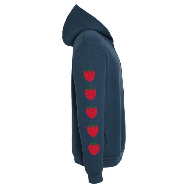 Vintage Aesthetic Strawberry Zip Hoodie Laufey Merch