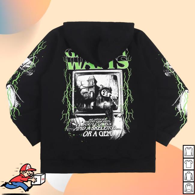 Official Garrett Watts Merch Garrett Watts The Haunted Glow Hoodies Black Official Garrett Watts Merch Garrett Watts The Haunted Glow Pull Over Hoodie Black