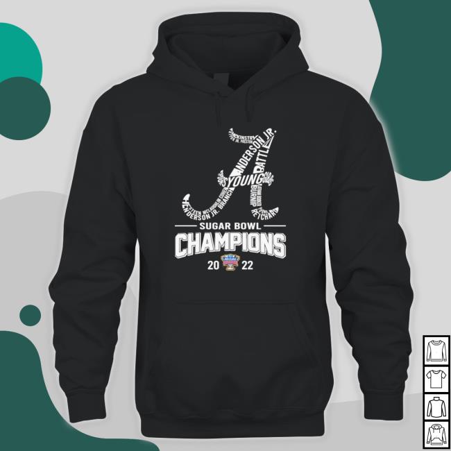 2022 Sugar Bowl Champions Alabama Crimson Tide Players Names Logo Shirt