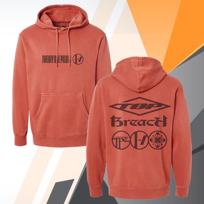 Official Twenty One Pilots Breach Red Popover Hoodie 21 Pilots Apparel Clothing
