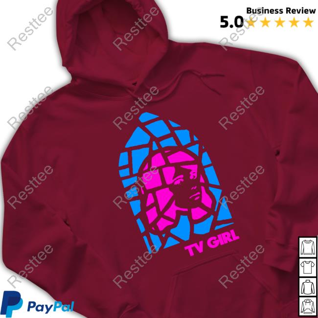 Official Americas Favorite Indie Band Shop TV Girl Stain Glass Girl Shirt Official TV Girl Stain Glass Girl Tee