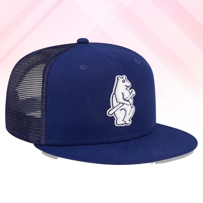 Chicago Cubs Navy 1914 Classic New Era 9FIFTY Mesh Snapback Cap | Buy Official Clark Street Sports Chicago Cubs Navy 1914 Classic New Era 9FIFTY Mesh Snapback Hat | Buy Official Clark Street Sports