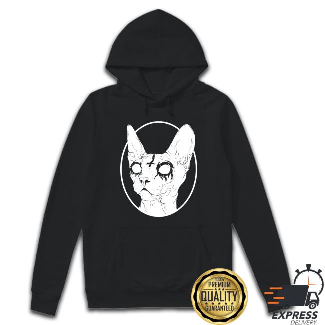 Sphynx Cat Tee Black Metal Sphynx Cat Crewneck Sweatshirt