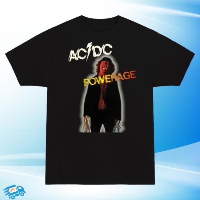 Official Ac Dc Merch Store Ac/Dc Powerage Black Hot Shirt Ac Dc Shop Acdc Clothing