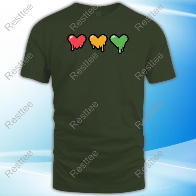 Official Life Series Merch Heart Drip Shirts Lifeseries