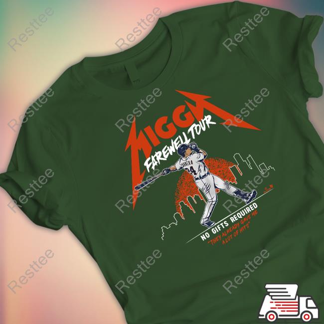 Breakingt Miggy Farewell Tour No Gifts Required They Already Gave Me A Lot Of Hits Shirt Miguel Cabrera Detroit Tigers