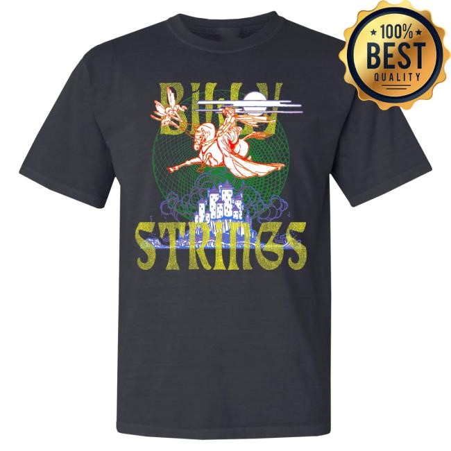 Official Billy Strings Merch Store Shop Billy Strings Black Flying Horse Attractive Shirt with Dates (Brian Morgante / Flesh & Bone)