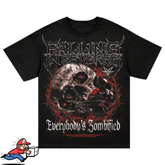 Official Falling In Reverse Merch Store Everybody's Zombified Top Shirt