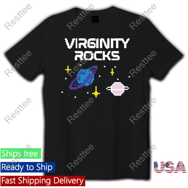 Virginity Rocks Pixel Space Long Sleeve Shirt