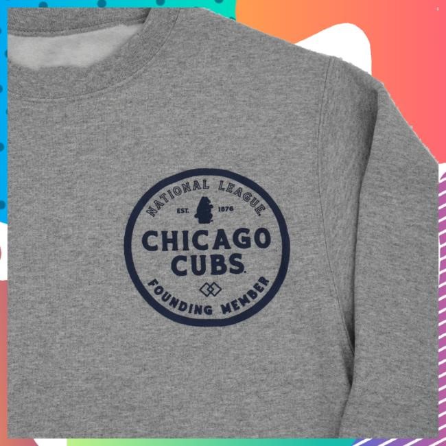 MLB Baseball Chicago Cubs Founding Member Crewneck New Era 150th Anniversary Founding Member Crewneck Chicago Cubs Ivy Shop