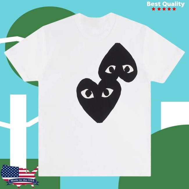 Official Forrest Comme Des Garcons Store Shop PLAY White Hot Shirt with Black Mirror Heart Comme des Garçons