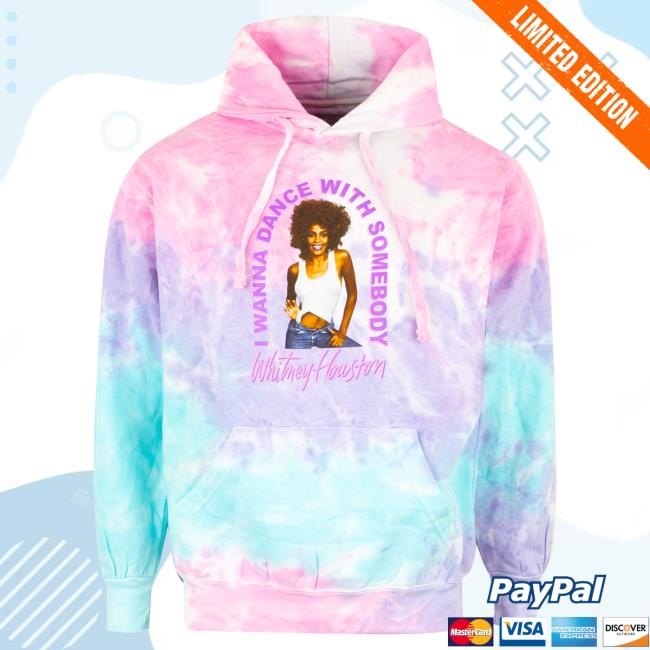 Official Whitney Houston Clothing Whitney Houston Whitney Houston I Wanna Dance With Somebody Tie Dye Sweatshirt