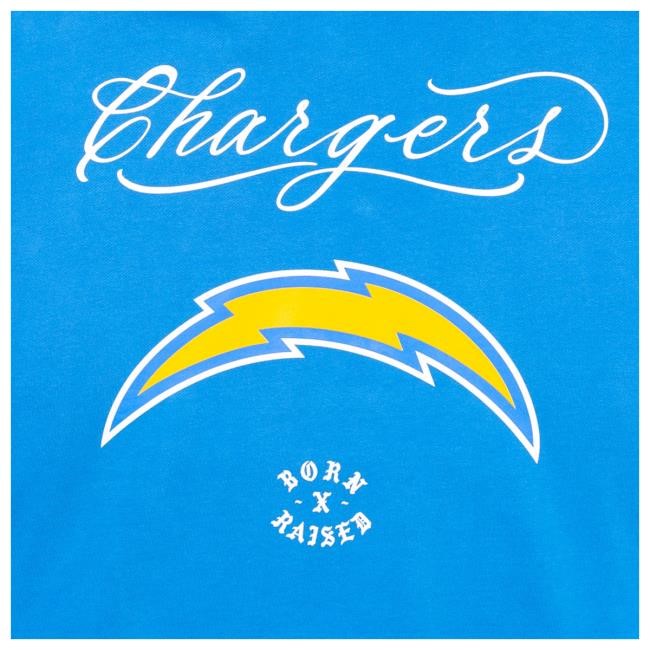 Official Born X Raised Merch Store Born X Raised + Chargers Fine Line Hood: Powder Blue By Bxr Sport + NFL
