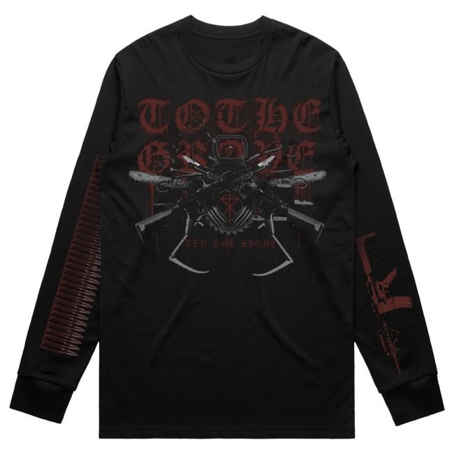Official Indie Merch Store Shop To The Grave Red Dot Sight Long Sleeve Tee IndieMerchStore