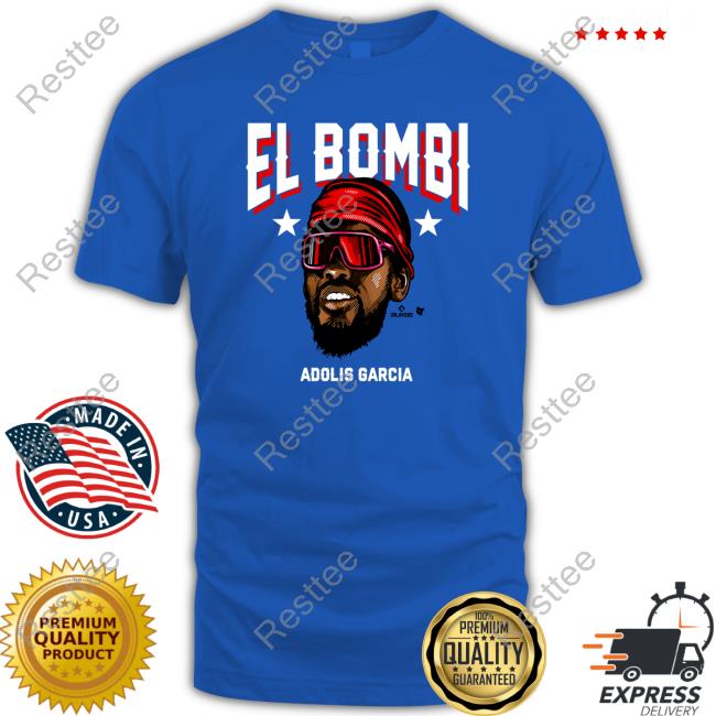 Official BreakingT Adolis García: El Bombi Long Sleeve Tee Bob Sturm Adolis García: El Bombi Shirt