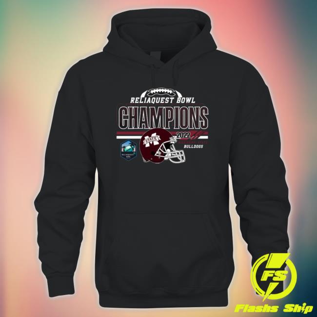 Mississippi State Bulldogs Reliaquest Bowl 2023 Champions Hoodie Mississippi State Bulldogs Reliaquest Bowl 2023 Champions Tee