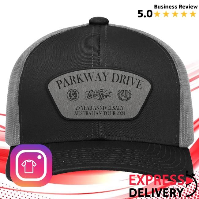 Official Parkway Drive Merch Store Shop Parkway Drive 20 Year Anniversary Trucker Cap ParkwayDrive