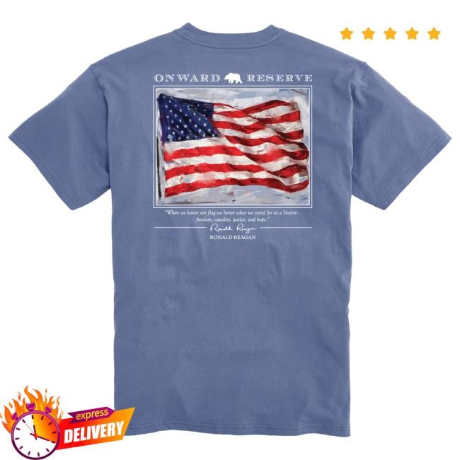White American Flag Tee Old Glory Onward Reserve