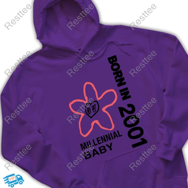 Born In 2001 Millennial Baby Tee Flower Eyes 2001 T Shirt