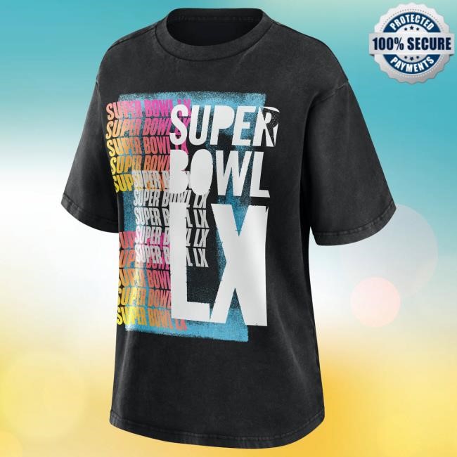 Vintage Graphic Super Bowl LX NFL WEAR Erin Andrews Boyfriend T-Shirt