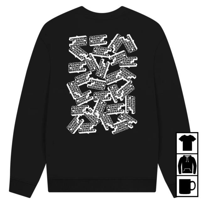 The Calm Zone Logo Jumble Men's Oversized Crewneck